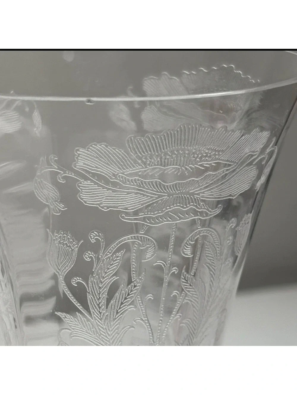 Tiffin-Franciscan Crystal Flanders Clear Stem 15024-024 Water Goblets set of 6